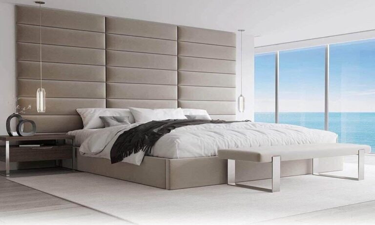 What is the process for designing and ordering a custom headboard